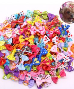Pet Hair Dog Head Flower Bowknot