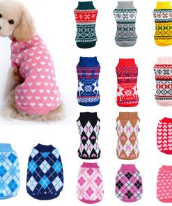 Winter Printing Cat Dog Clothes