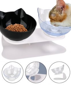 Durable Double Bowls Pet Food Water Feeder