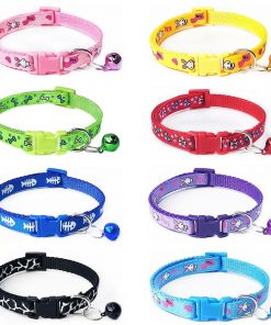 Cartoon Dog Cat Collars With Bell